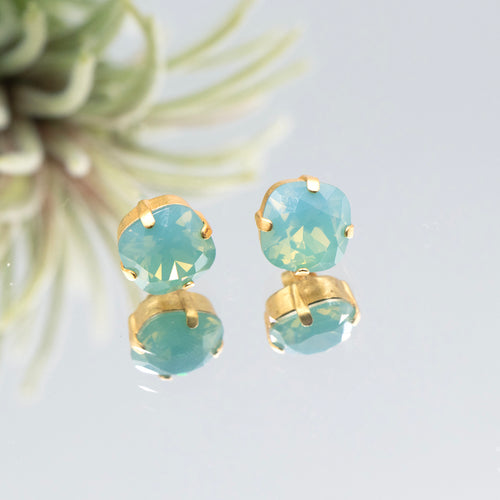 La Vie Parisienne Pacific Opal Stud Earrings Gold