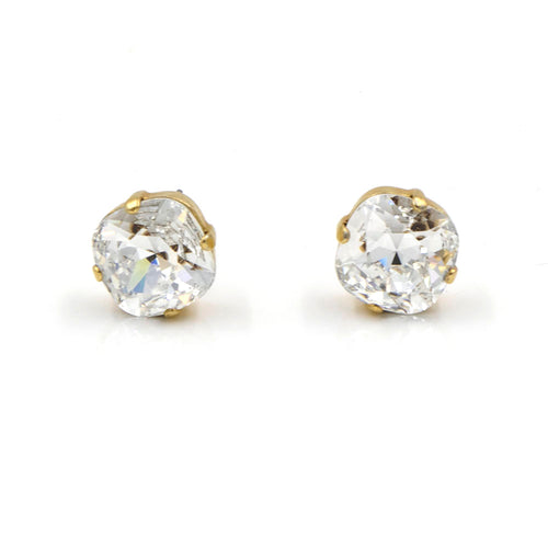 La Vie Parisienne Crystal Stud Earrings Gold