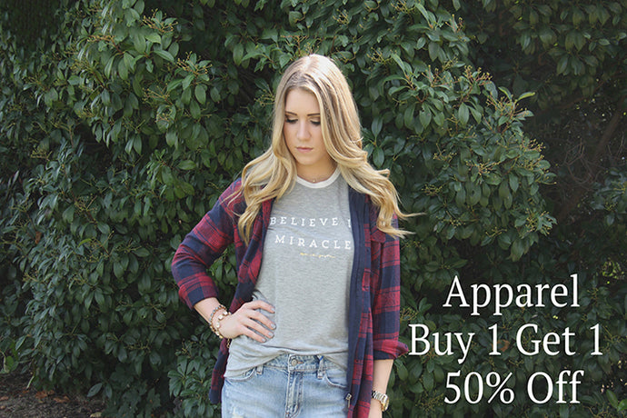 Apparel Buy 1 Get 1 50% Off