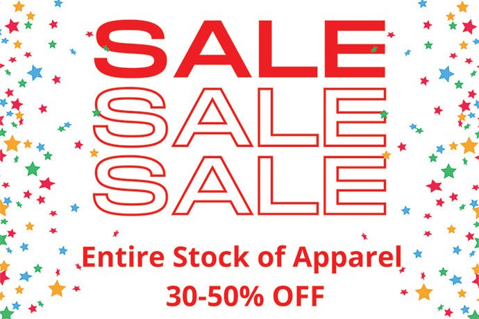 Entire Stock Fall and Winter Apparel 30-50% Off