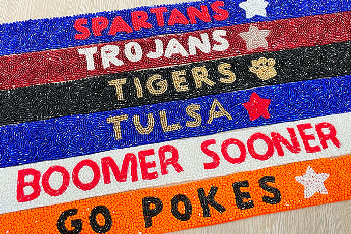 Game Day Beaded Bags and Bag Straps Are Here