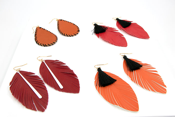 Game Day Leather Earrings only $8 In Stores and Online
