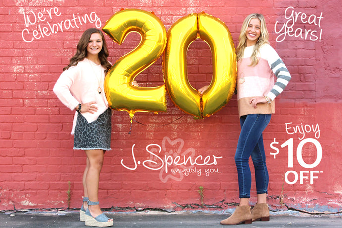 Celebrating 20 Years with $10 Savings