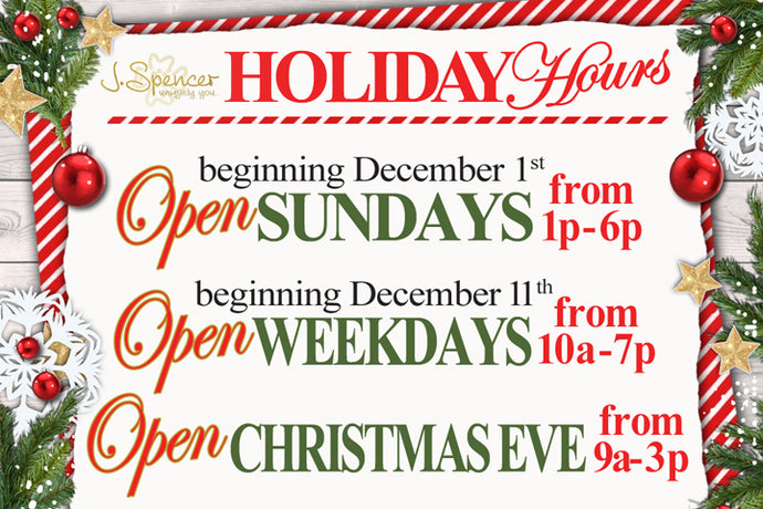 Holiday Hours