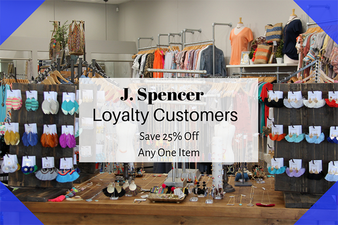 Loyalty Customers Receive 25% OFF One Item