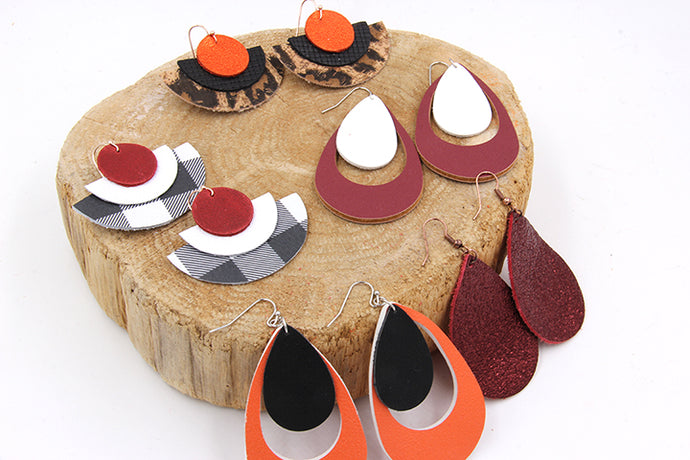 Shop New Gameday Leather Earrings