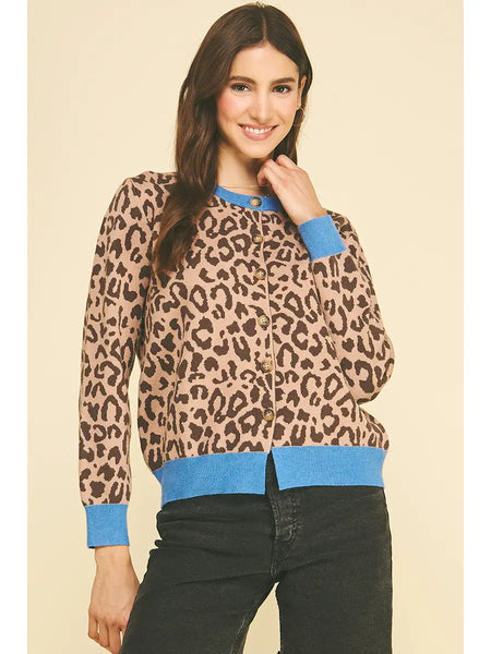 Pinch Leopard Print Cardigan