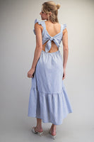 ee:some Striped Back Tie Maxi Dress