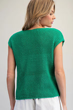 ee:some Stars & Stripes Knit Cap Sleeve Top in Kelly Green