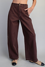 ee:some Mineral Washed Barrel Pants in Oak Brown