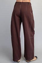 ee:some Mineral Washed Barrel Pants in Oak Brown