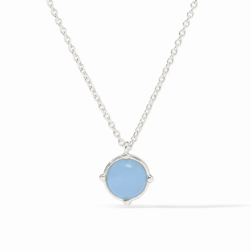Julie Vos Honeybee Solitaire Chalcedony Blue Silver