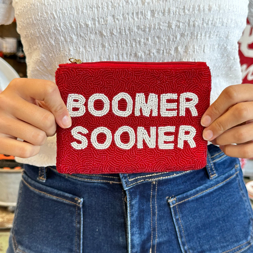 Boomer Sooner Beaded Pouch