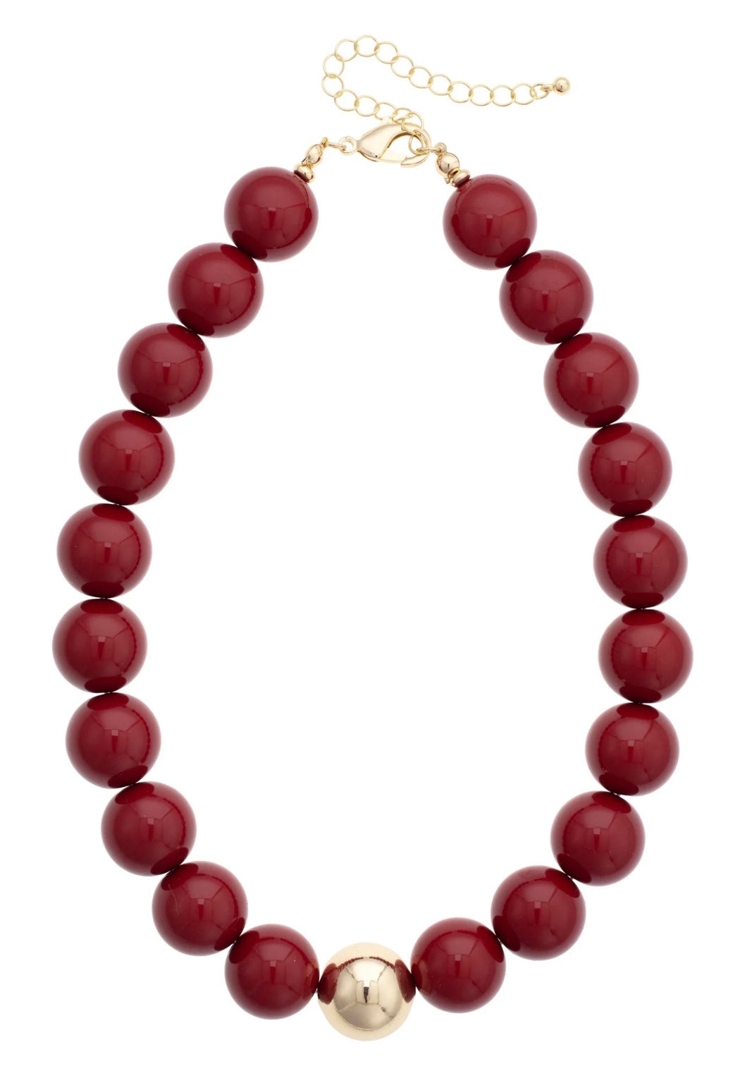 Crimson Game Day Gum ball Necklace