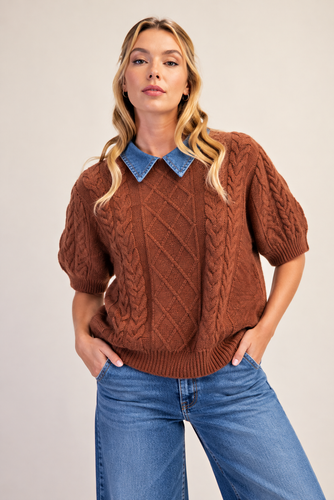 Molly Sweater  in Chocolate
