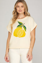 She + Sky Lemon Print Sweater