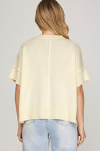 She + Sky Half Sleeve Sweater Top in Cream
