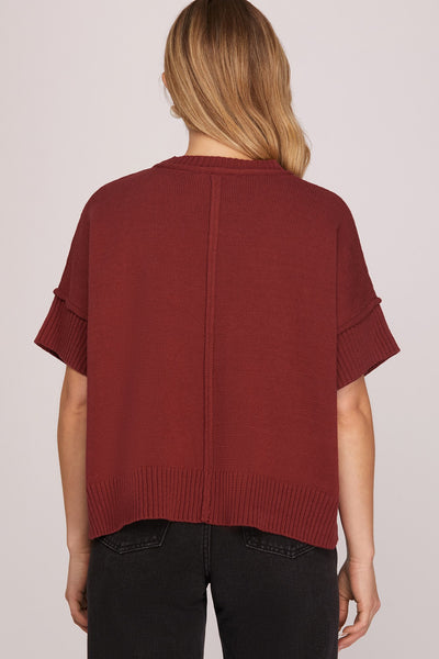 Rebekah Sweater in Garnet