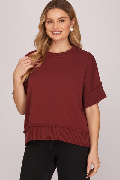 Rebekah Sweater in Garnet