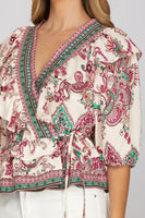 She + Sky Emory Top in Fuchsia
