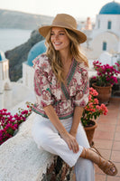 She + Sky Emory Top in Fuchsia