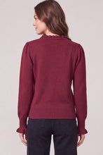 She + Sky Long Sleeve Ruffled Sleeve Sweater