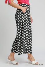 Umgee Playful Polka Wide Leg Pants in Black with White