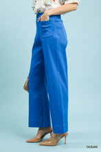 Umgee Button Stretched Pants in Ocean Blue