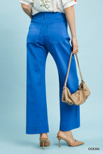 Umgee Button Stretched Pants in Ocean Blue