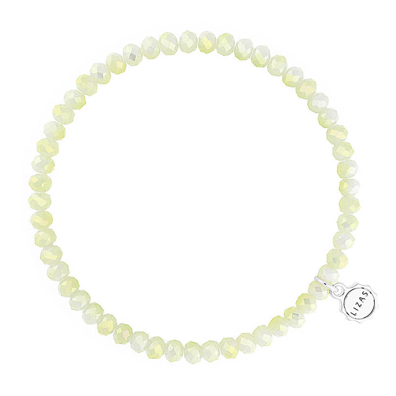 Lizas Knoxville 4mm Crystal Bracelet- Light Pistachio