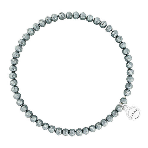 Lizas Knoxville 4mm Crystal Bracelet- Gray