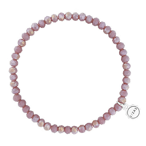 Lizas Knoxville 4mm Crystal Bracelet- Plum