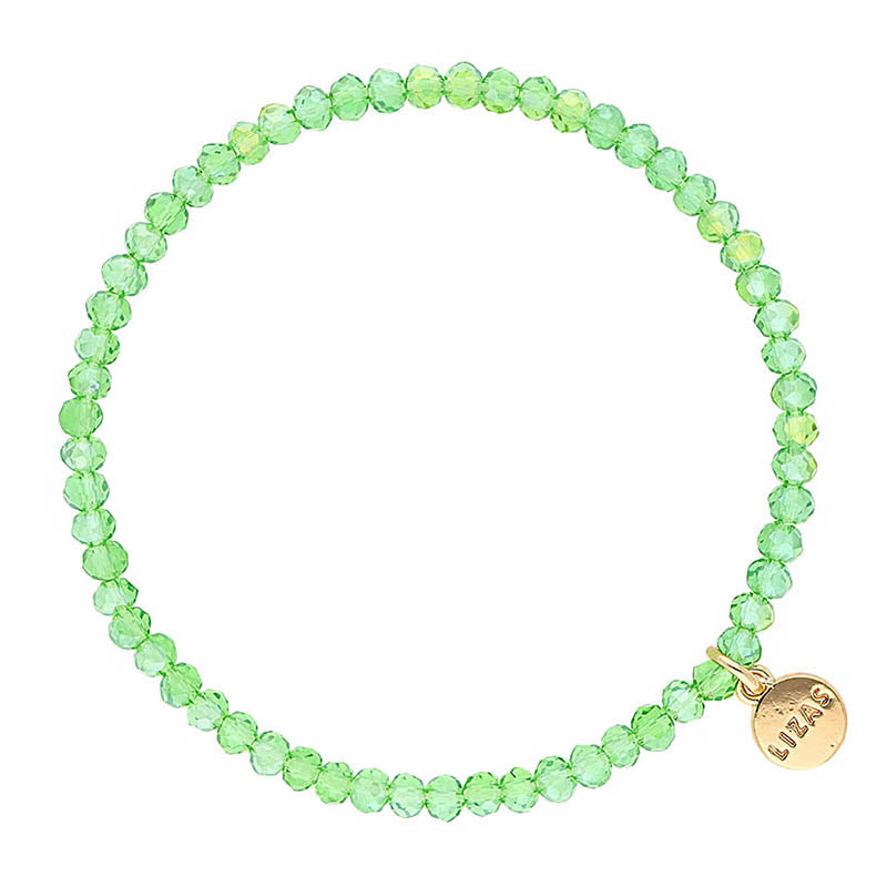 Lizas Fineville 3mm Crystal Bracelet- Peridot