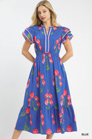 Umgee Blossom Meadow Print Midi Dress