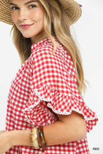 Umgee Gingham Ruffle Top