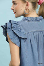 UMGEE  Chambray Ruffle Top