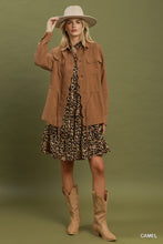 Umgee Utility Scallop Trim Jacket in Camel