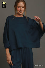 Umgee LUXEKNIT Relaxed Boxy Pullover in Deep Ocean