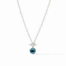 Julie Vos Solara Solitaire Necklace- Iridescent Montana Blue