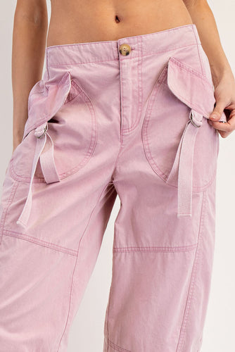 ee:some Flap Pocket Cargo Jogger Pants in Vintage Rose
