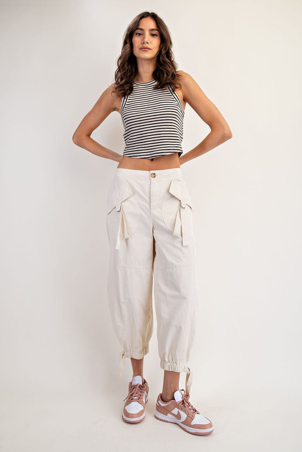 ee:some Flap Pocket Cargo Jogger Pants in Bone