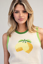 ee:some Lemon Graphic Knit Tank Top