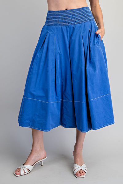 ee:some Flared Wide Culotte Pants in Royal Blue