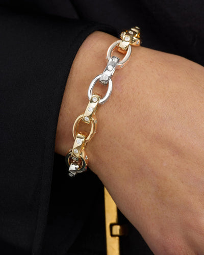 Ashley Chain Link Bracelet Gold Mix Silver Melinda Maria
