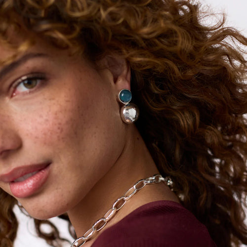 Julie Vos Solara Midi Earring-Montana Blue