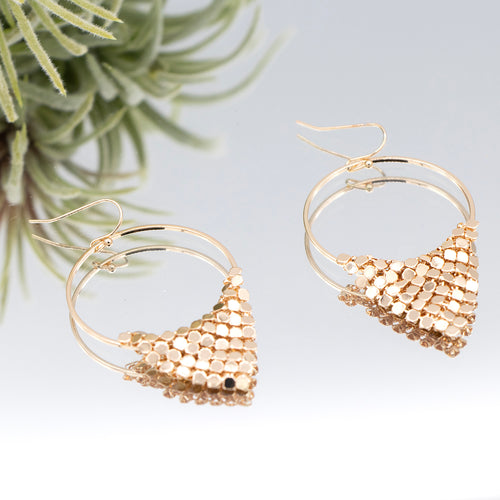 Chain Mail Earrings Gold