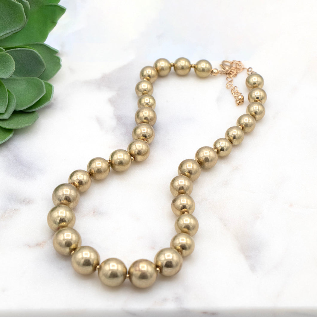 Chloe Gold Bead Necklace