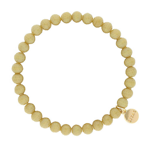 Lizas Clairsville 6mm Round Crystal Bracelet- Champagner