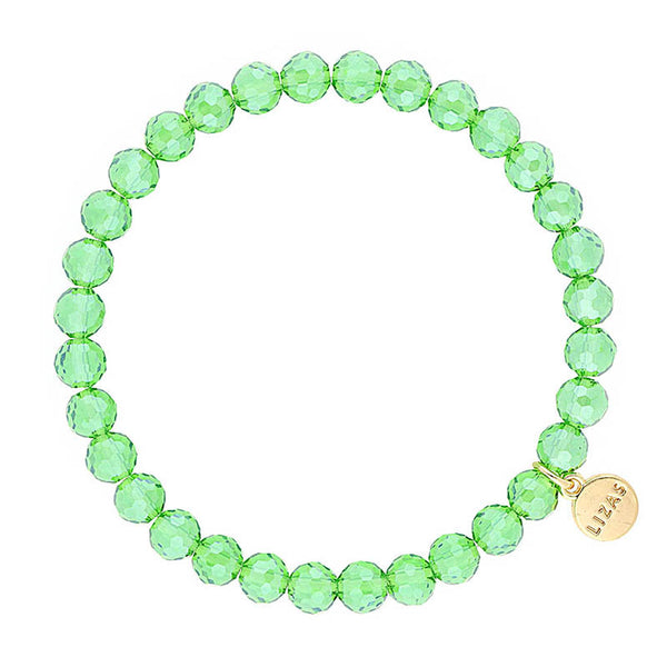 Lizas Clairsville 6mm Round Crystal Bracelet- Erinite