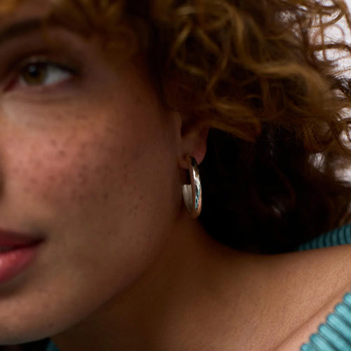 Julie Vos Silver is Havana Hoop -Small